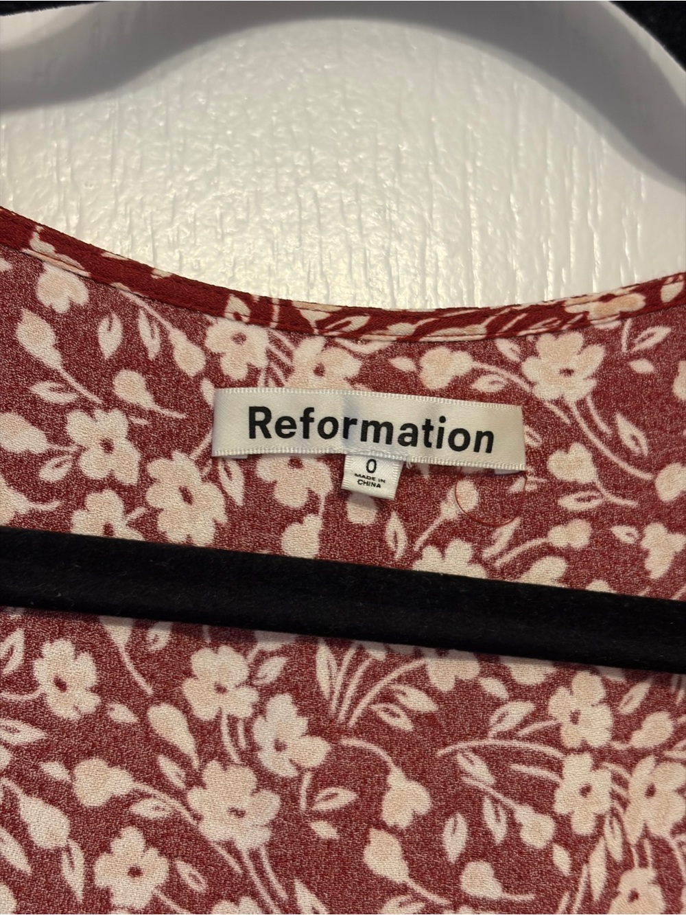 Reformation Burgundy Red Floral Short Dress - Picture 2 of 4